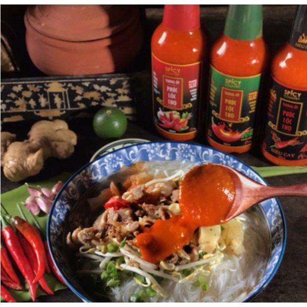 Tương Ớt Sạch Phúc Lộc Thọ - 3 Cấp Độ Cay - Chai Thủy Tinh - FoodMap