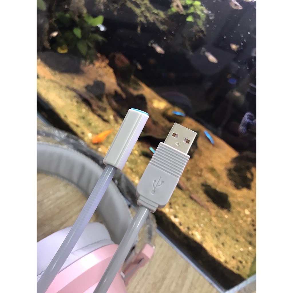(Con Học Online) Tai Nghe Wangming 9800s Âm Thanh Giả Lập 7.1 Chân Cắm USB LED - Hàng Chính Hãng