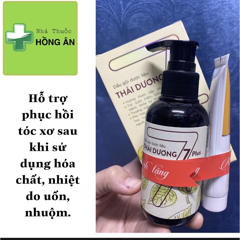 Dầu gội dược liệu Thái Dương 7+ Chai 100ml ❤️ Giúp điều tiết chất nhờn trên da đầu, bảo vệ da đầu, ngứa gầu và nấm dađầu