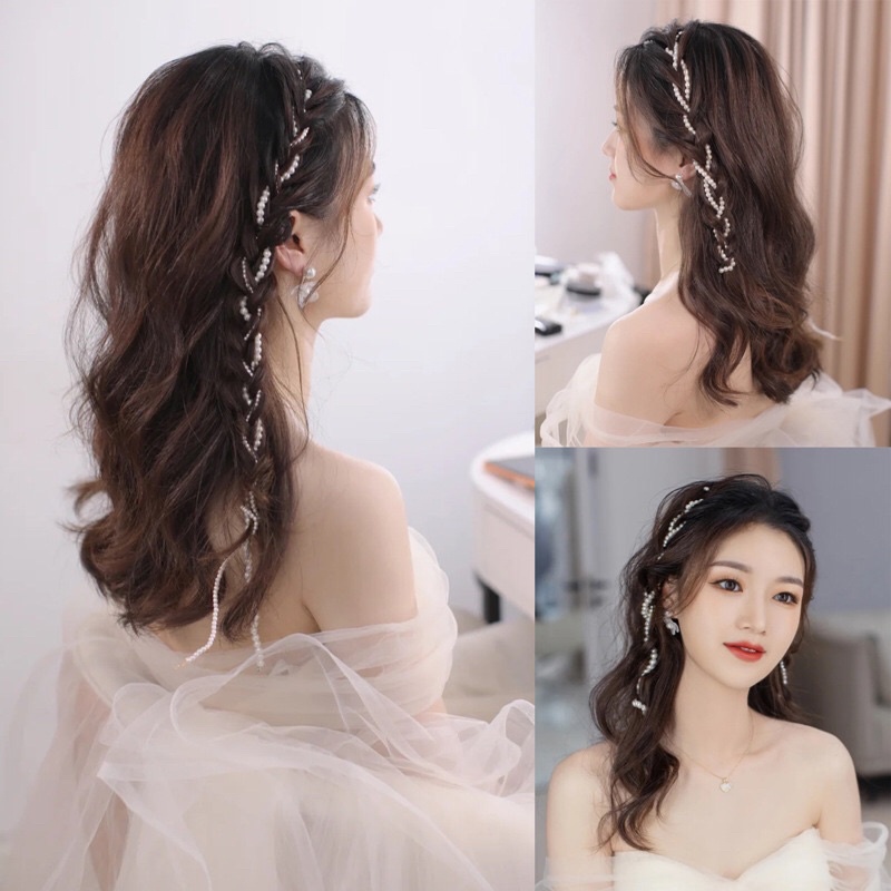 Phụ kiện tết tóc ngoc trai xinh xắn dễ thương