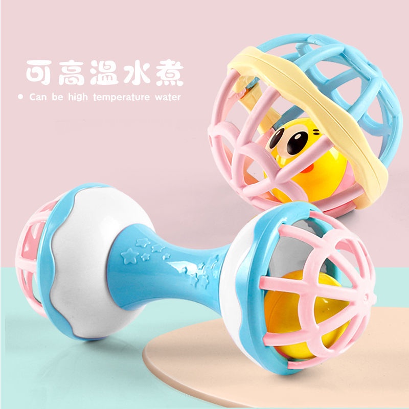 HOTĐồ chơi trẻ em 3-6-12 tháng Xe lắc cho bé sơ sinh Trẻ mới biết cầm nắm mềm Huấn luyện viên bắt bóng bằng tay