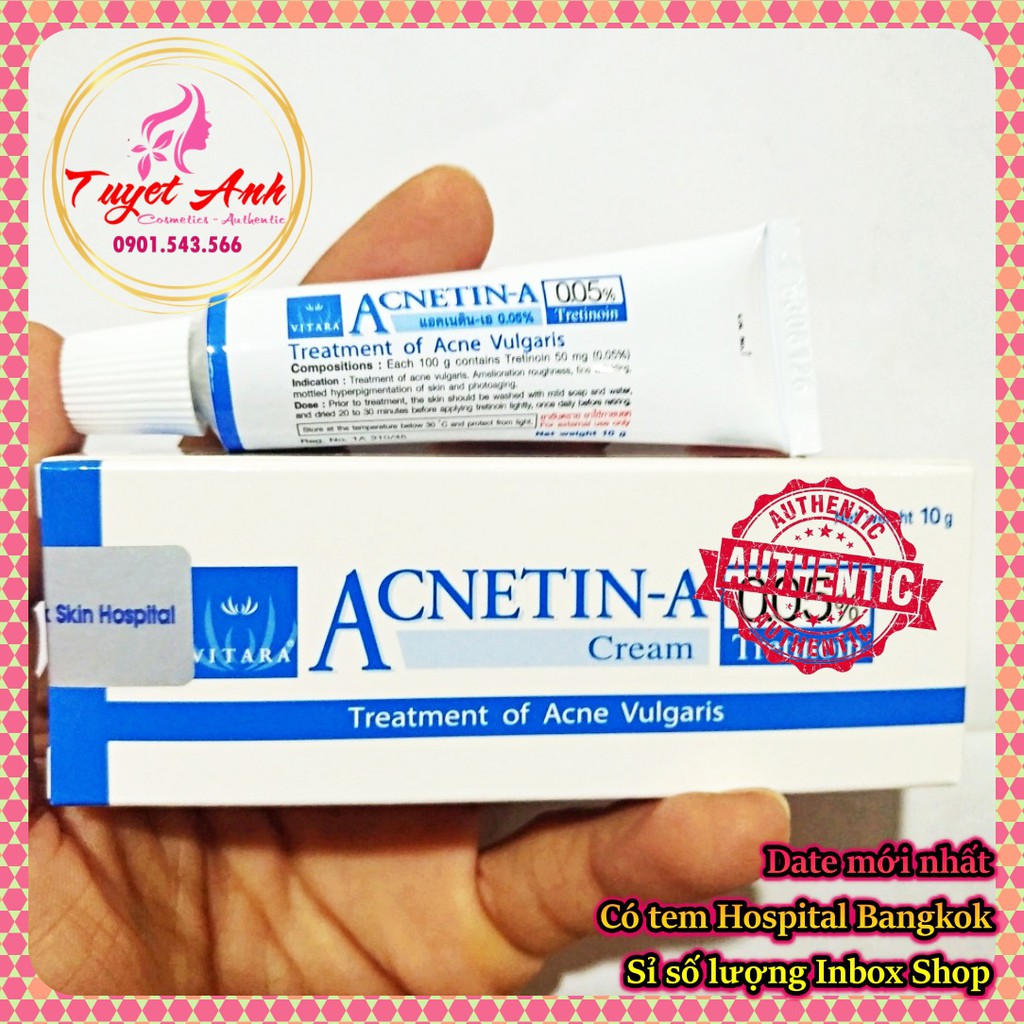 [Auth-Date mới] Tretinoin 0.5%, 0.025% - Acnetin A mẫu mới của Retin A - Kem hỗ trợ giảm mụn | BigBuy360 - bigbuy360.vn
