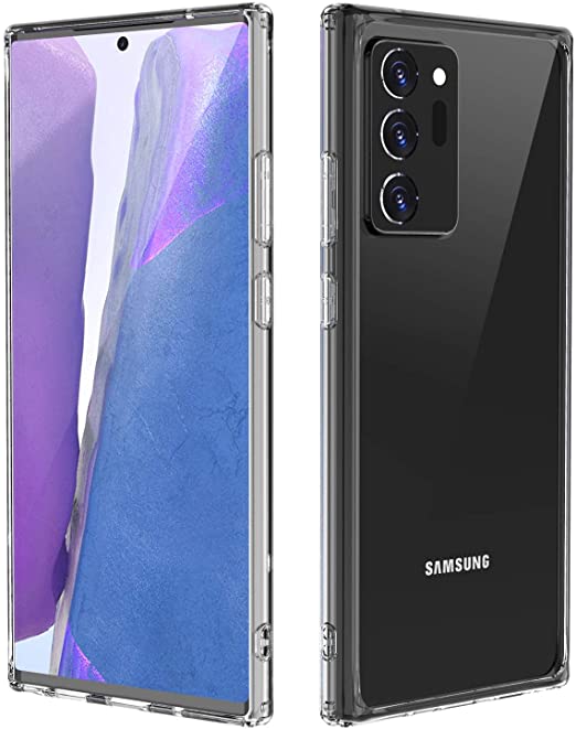 Ốp điện thoại kính cường lực viền dẻo trong suốt dành cho Samsung Galaxy Note 20 S21 S20 Ultra Note 10 8 9 Plus