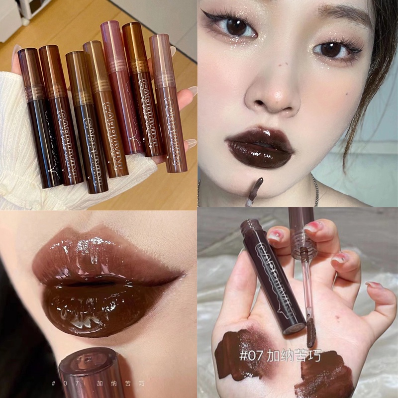 Son Bóng Cappuvini Màu Nude Nhạt Mềm Mượt Nuôi Dưỡng Môi Chống Thấm Nước Chocolat