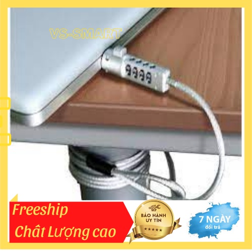 Khóa Số chống trộm bảo vệ Laptop , Macbook , màn hình máy vi tính LCD và LED..Chính hãng F&K, dài 1.8m