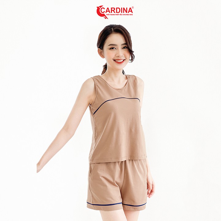 Đồ Bộ Nữ 𝐂𝐀𝐑𝐃𝐈𝐍𝐀 Viền Ngực Vải Cotton Cao Cấp, Kiểu Dáng Thể Thao Năng Động 1CF20