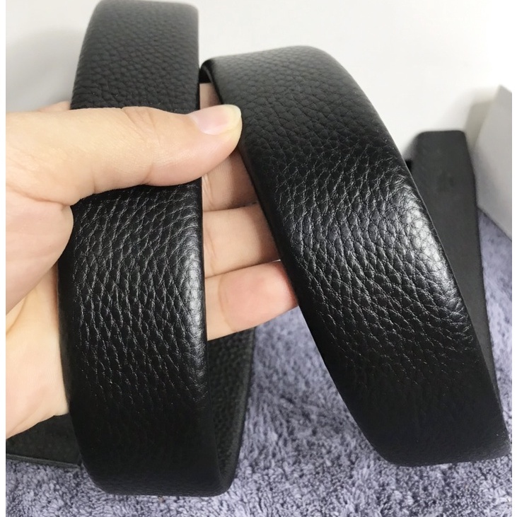 Dây thắt lưng da nam da bò thật không mặt khoá dài 120cm rộng 3.5cm