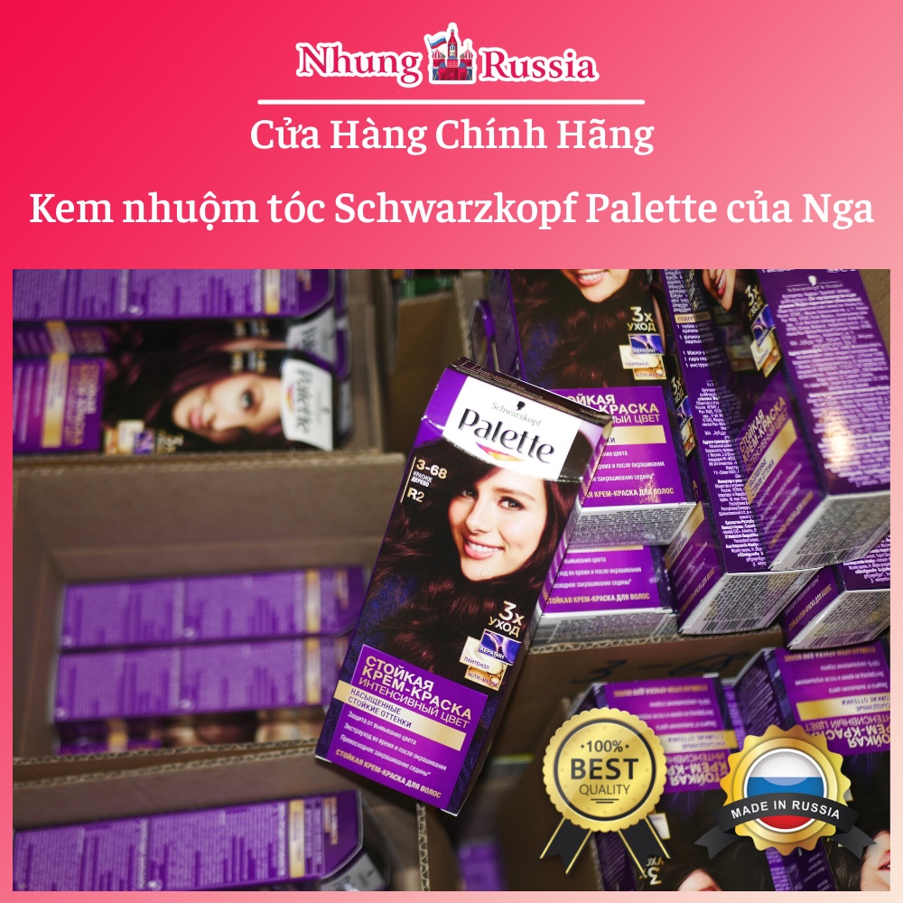 Kem nhuộm tóc Schwarzkopf Palette của Nga các màu