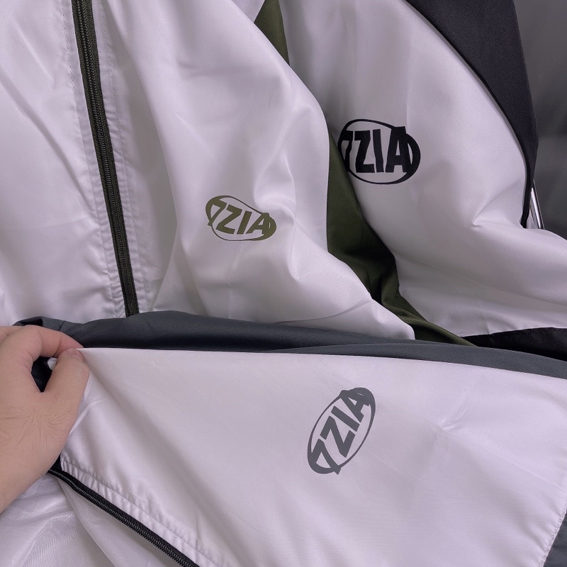 Áo Khoác Dù 2 Lớp Cổ Trụ Tay Chun_Áo In Chữ 7ZIA_Chất Dù Sịn Nhập QC Thoáng Không Bí Hơi_AK64