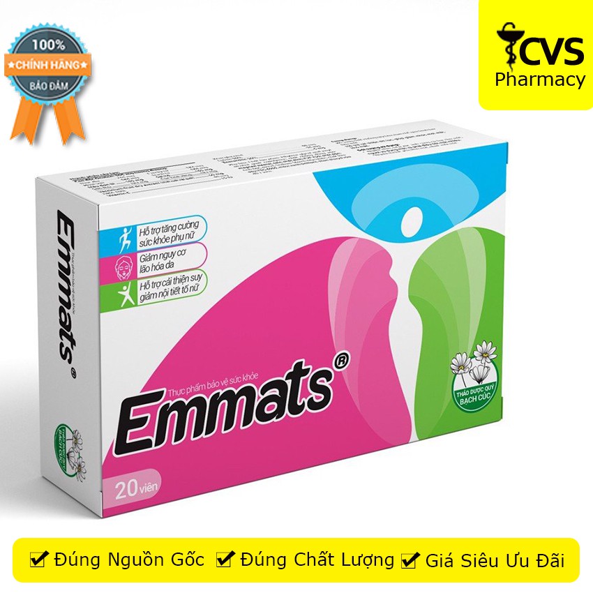 Emmats Hộp 20 Viên - Hỗ trợ tăng cường sức khỏe phụ nữ - CVSPHARMACY