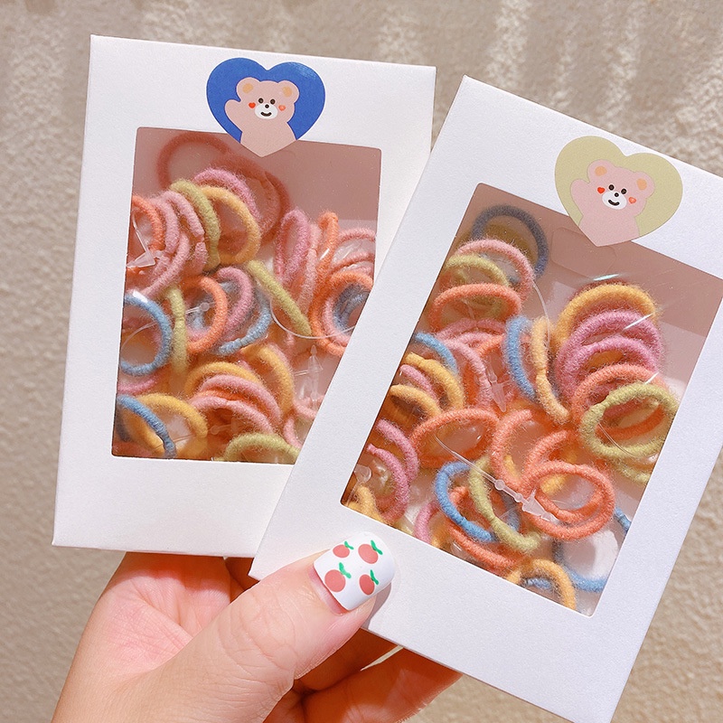 Set 10 Dây Buộc Tóc Nhỏ Xinh Phong Cách Hàn Quốc Cho Bé Gái