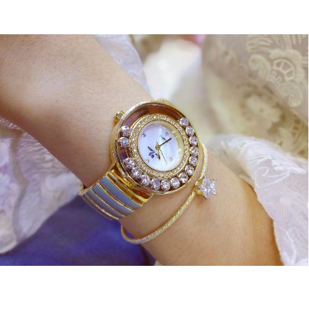 Đồng Hồ Nữ Bee Sister 1432 Đá Xoay Chính Hãng