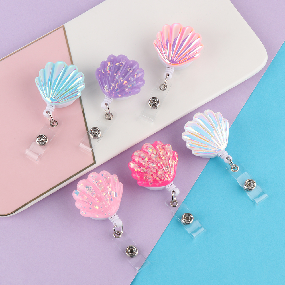 1 Dây Đeo Thẻ Id Hình Vỏ Sò Thời Trang