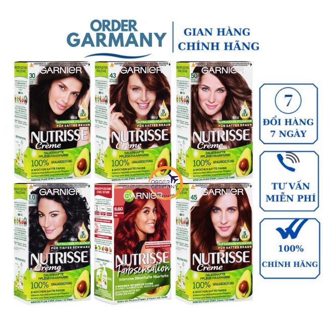 Thuốc nhuộm tóc Garnier Nutrisse creme Đức