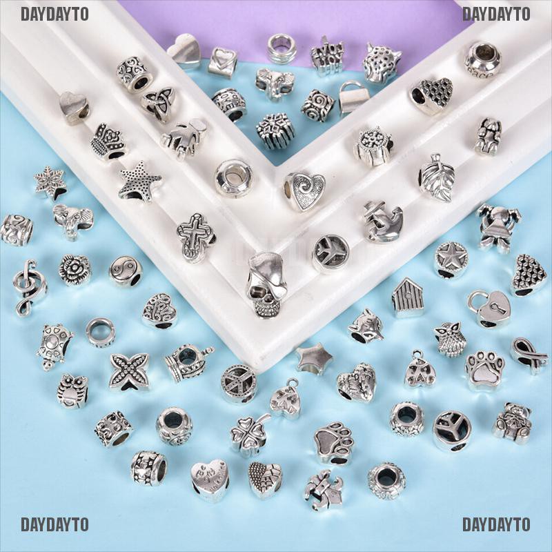 Set 60 Hạt Xỏ Lỗ Bali Phong Cách Cổ Điển Dùng Làm Trang Sức DIY