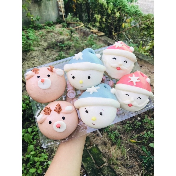 (50 cái) Hộp Nhựa Đựng Bánh Tart Trứng, Bánh Bao, Hộp Nhựa 2 ô và 4 ô