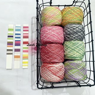 Sợi cotton Việt Nam màu loang cuộn 100 gram
