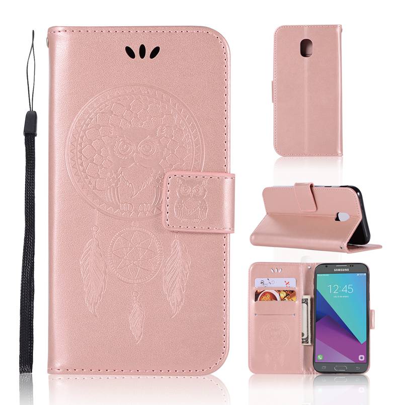 Bao Da Bảo Vệ Điện Thoại Kiểu Ví Đa Năng Cho Samsung Galaxy J3 J5 J7 Pro 2017 J330 J530 J730