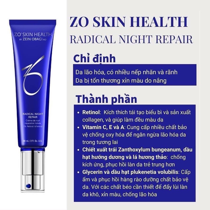 Kem Peel Chống Lão Hoá Z.O Radical Night Repair
