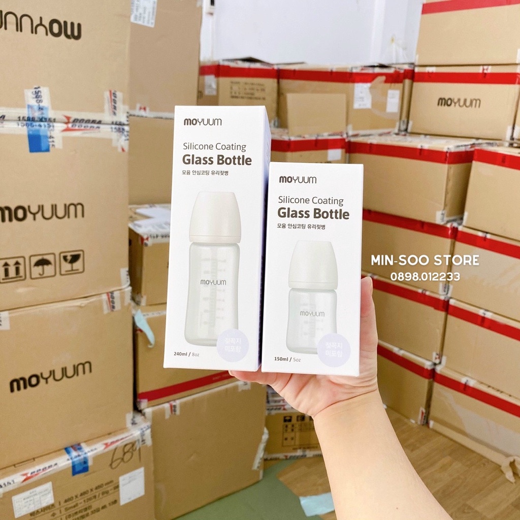Bình sữa Moyuum Hàn Quốc cao cấp 170ml/270ml - Núm ty mềm mại - Hàng chính hãng