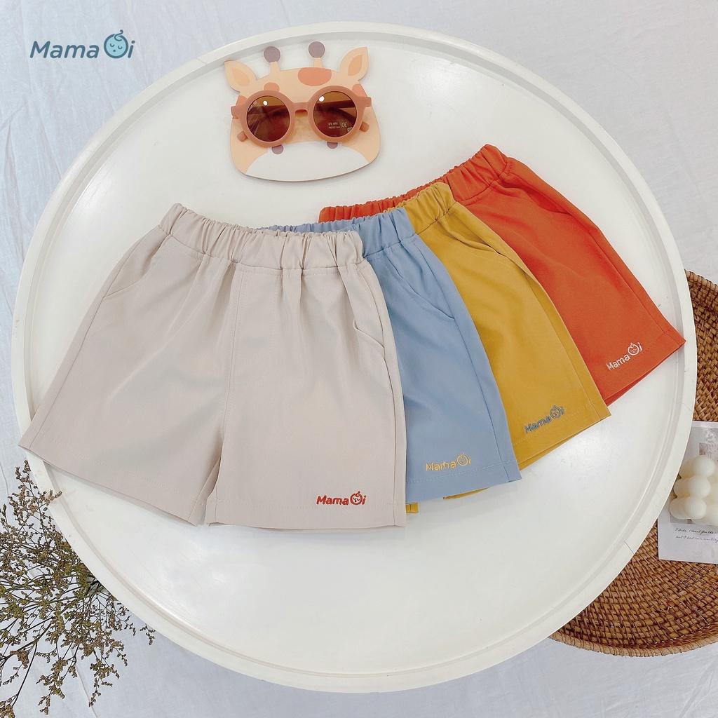 Q38 Quần đùi bé trai bé gái vải Kaki thun co giãn 4 chiều an toàn cho bé 0-3 tuổi của Mama Ơi - Thời trang cho bé