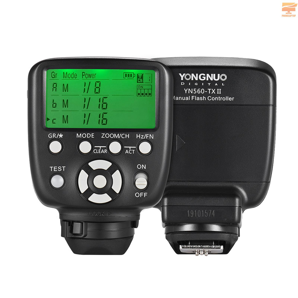 Lapt YONGNUO YN560-TX II Manual Flash Trigger Remote Controller LCD Transmitter for Canon DSLR Camera to YN560III/YN560IV/YN660/YN968N/YN860Li Speedlite RF-602/RF603/RF603 II/RF605 Receiver