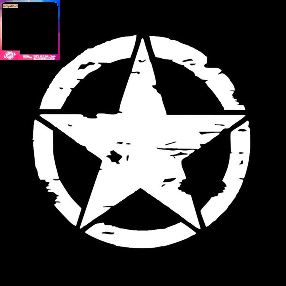 Miếng dán trang trí xe ô tô hình tròn phối ngôi sao phản quang dễ thương