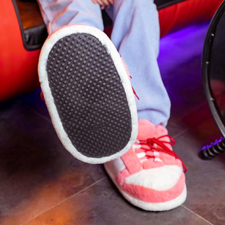 Dép bông đi trong nhà ĐẾ CAO SU màu hồng HÀNG CÓ SẴN vyvyshop