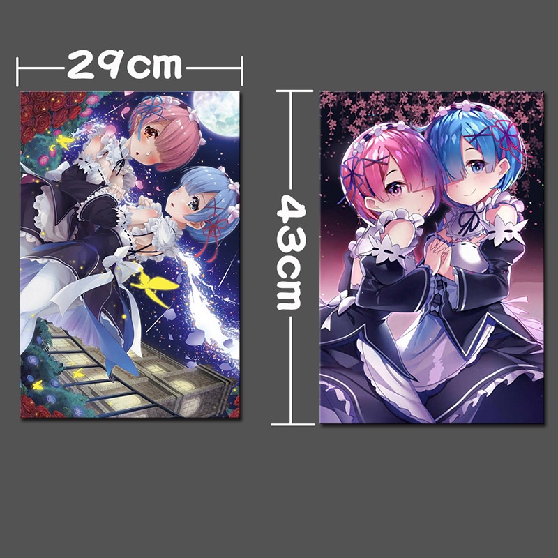 Poster 8 tấm Re:Zero kara Hajimeru Isekai Seikatsu khổ A3
