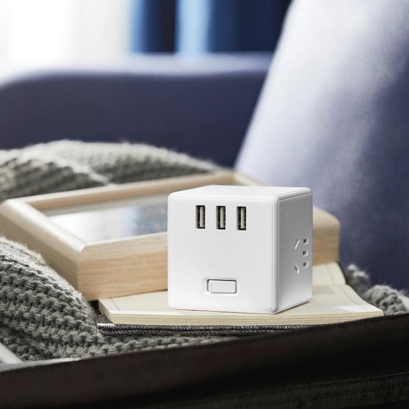 Ổ Cắm Điện Xiaomi Mijia Rubik Cube✅ 3 Jack Cắm 3 USB Chuẩn Sạc Nhanh✅ Hàng Chính Hãng