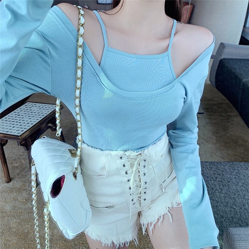 Áo Thun Nữ Dài Tay Cổ Tròn Thời Trang Hàn Mới