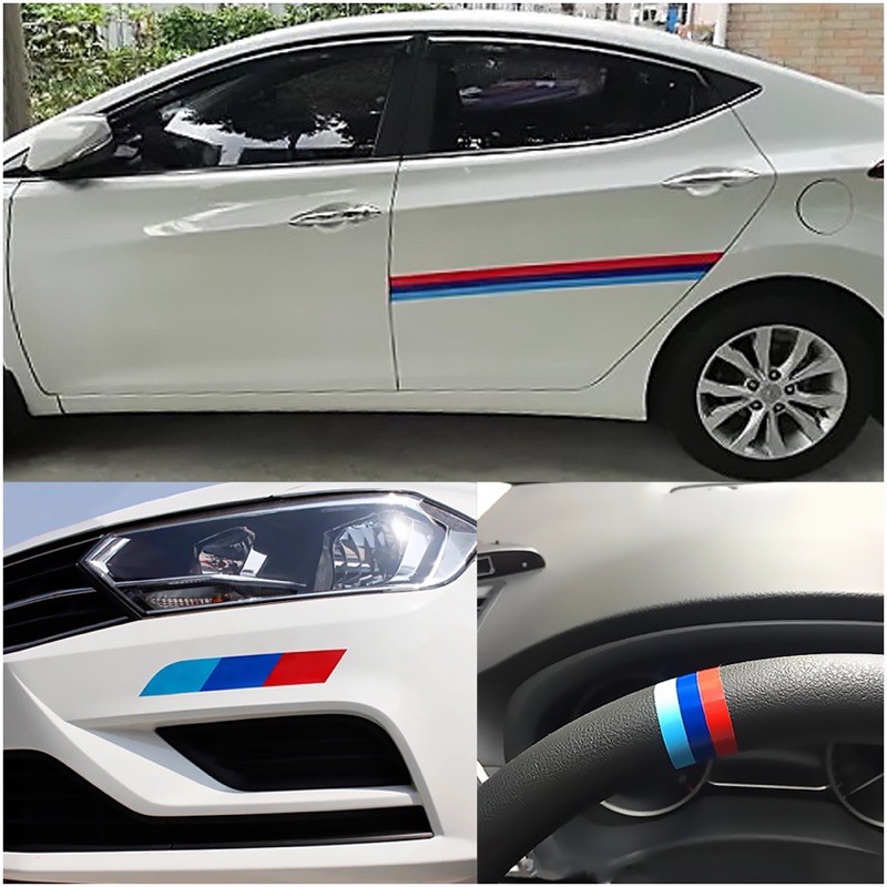 ⚡️FLASH SALE⚡️ decal dán xe thể thao phong cách BMW M sport, cờ ý, đức, pháp, loại cao cấp độ bền cao