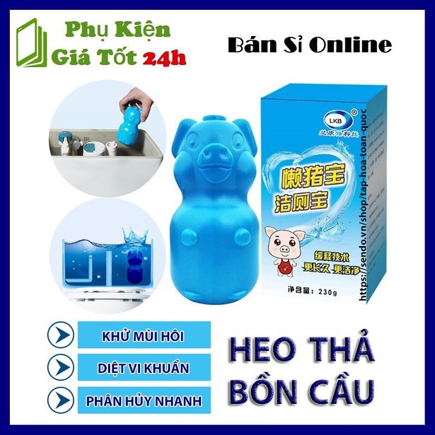 Lọ Thả Bồn Cầu Con HEO Khử Mùi - Diệt Khuẩn - Hiệu Quả Bằng 40 Viên Tẩy Bồn