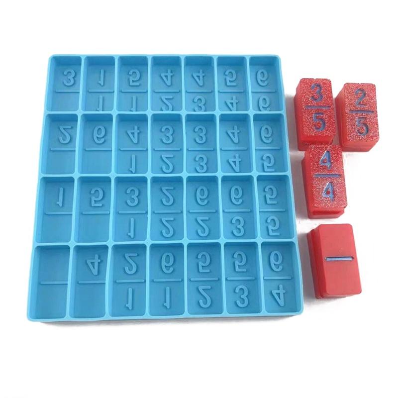 Khuôn Silicone Làm Trang Sức Hình Quân Bài Domino