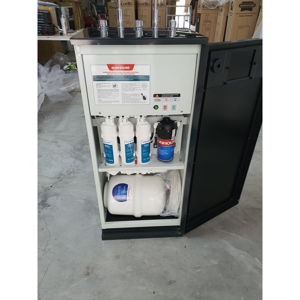 Máy lọc nước RO nóng nguội lạnh Sunhouse SHA76215CK 9 lõi