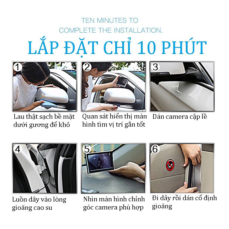 CAMEERA LỀ CAM TIẾN KÈM MÀN HÌNH YOELBAER góc quay rộng lắp đặt dễ dàng không cần khoan đục