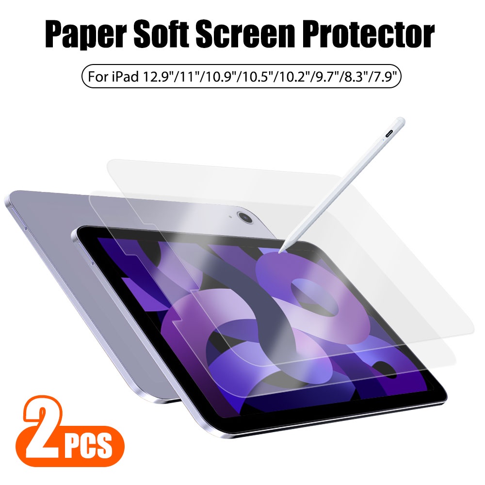 Bộ 2 Miếng Dán Bảo Vệ Màn Hình Bằng Giấy Cho Ipad Air 5 2022 4 Mini 6 3 2 Ipad Pro 11 12.9 9 8 7 2021 10.5 10.2 2020 9.7
