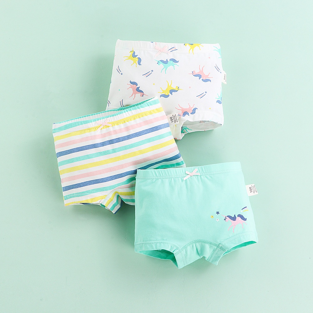 Quần Lót 95% Cotton In Hoạt Hình Chất Lượng Cao Cho Bé Gái 5%