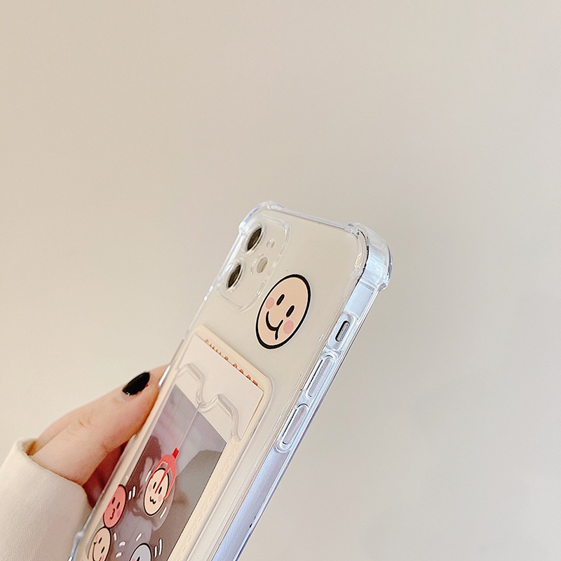Ốp lưng iphone Ốp Điện Thoại Silicon Mềm Chống Sốc Có Ngăn Đựng Thẻ Cho iphone 12 Pro Max mini SE 11 Pro Max