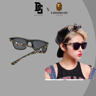 Kính Bape Shark gọng họa tiết Camo Green, mắt kính râm Bape DuSo