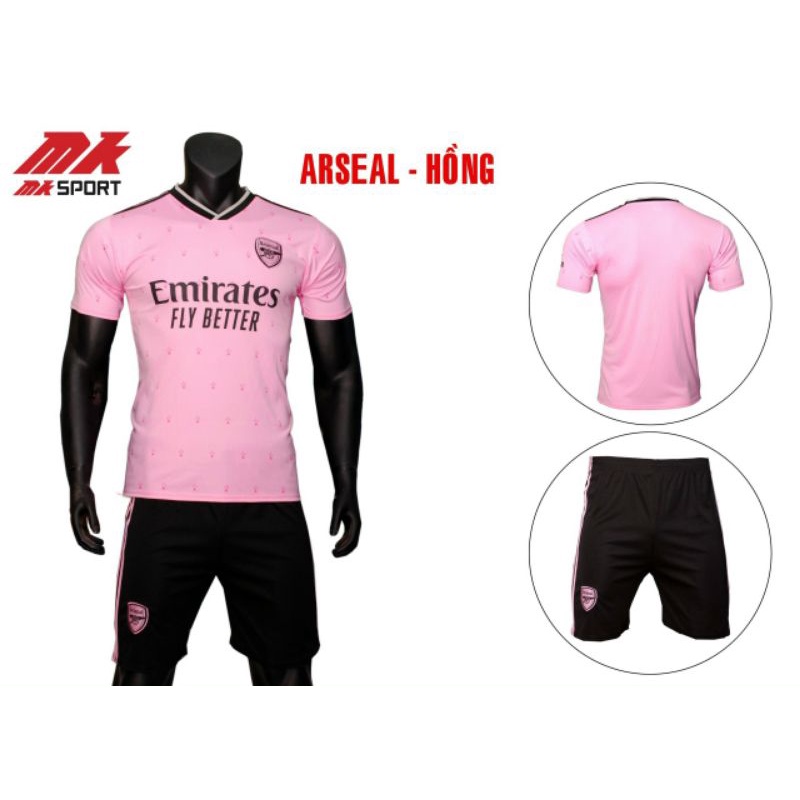 BỘ ĐỒ ĐÁ BANH ARSENAL HỒNG 2023