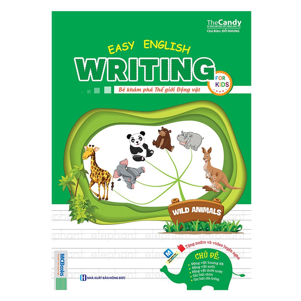 Sách - Easy English Writing For Kid – Bé Khám Phá Thế Giới Động Vật