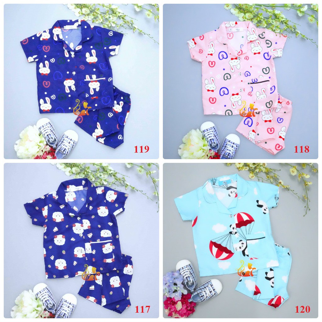 Bộ Đồ Mặc Nhà &quot;Quần Đùi&quot; Pijama Kate Thái - Size số 2 - Cho Bé 8 - 13kg. Từ 1 tuổi - 3 tuổi. (Phần 6).