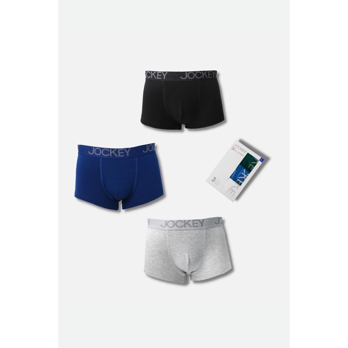 Quần lót nam Đai Trơn cotton 4 chiều sịp đùi boxer 1 quần-JOCKEY MST37003