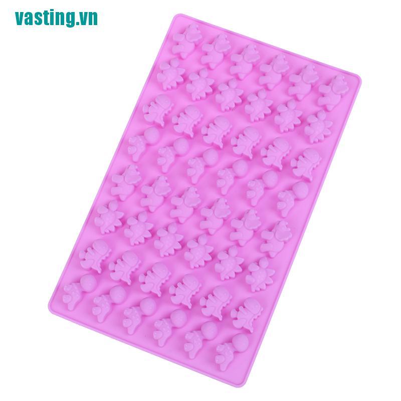 V☆Khuôn Silicon Mềm 48 Lỗ Làm Đá / Sô Cô La Hình Khủng Long