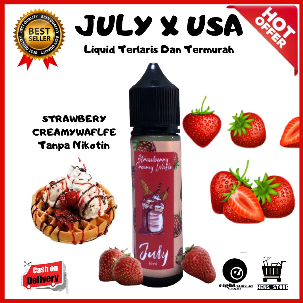 (Hàng Mới Về) Dung Dịchrasa July Strwberry Wafle 60ml Likwit For 1.ohm Understanding
