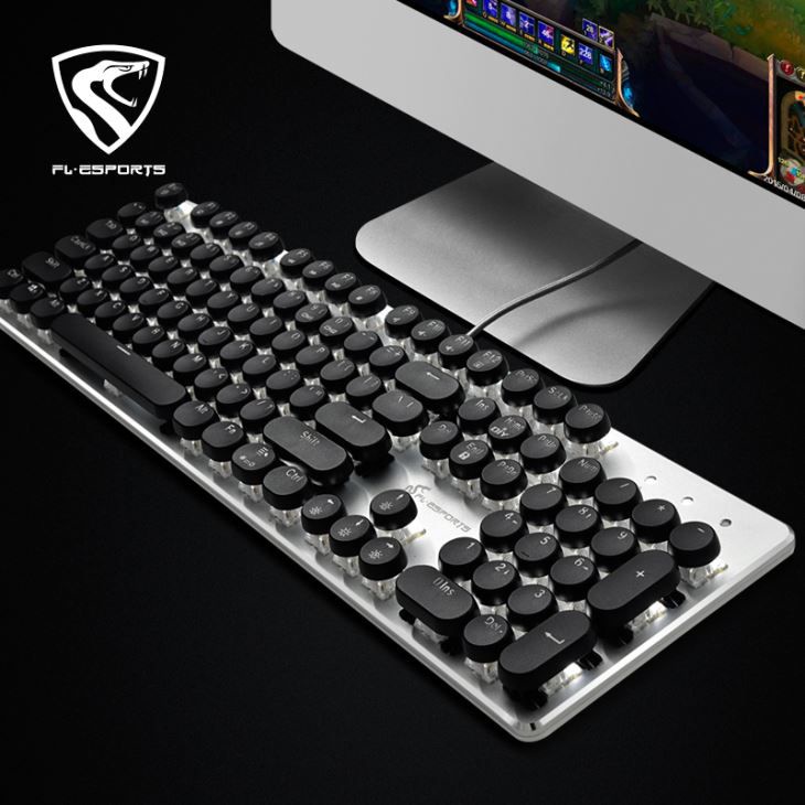 Bàn phím cơ nút tròn HP / FL ESPORTS Bàn phím cao cấp hơn 15 hiệu ứng led cực đẹp - vitinhth