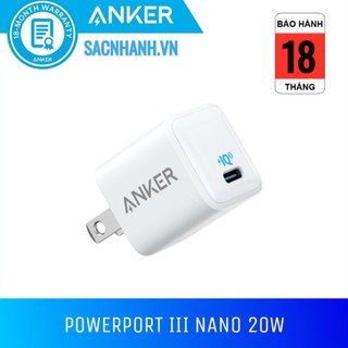 Sạc Nhanh Anker Powerport III Nano 20W A2633