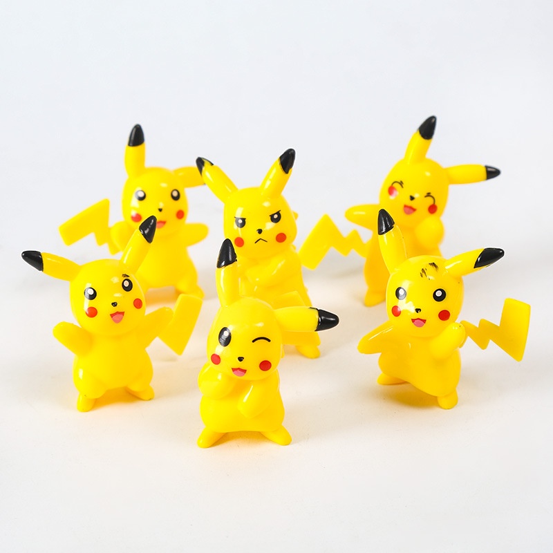 con vật trang trí bánh sinh nhật [FREESHIP] bộ 6 pikachu nhựa
