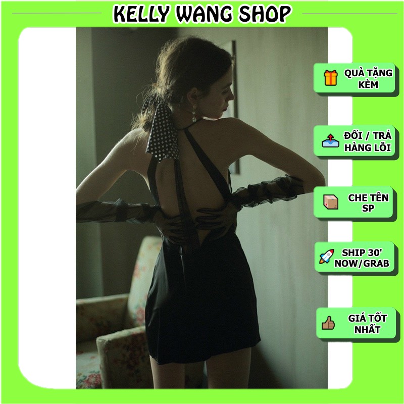 SX752-váy ngủ lụa- đầm ngủ sexy lụa cao cấp - KellyWang